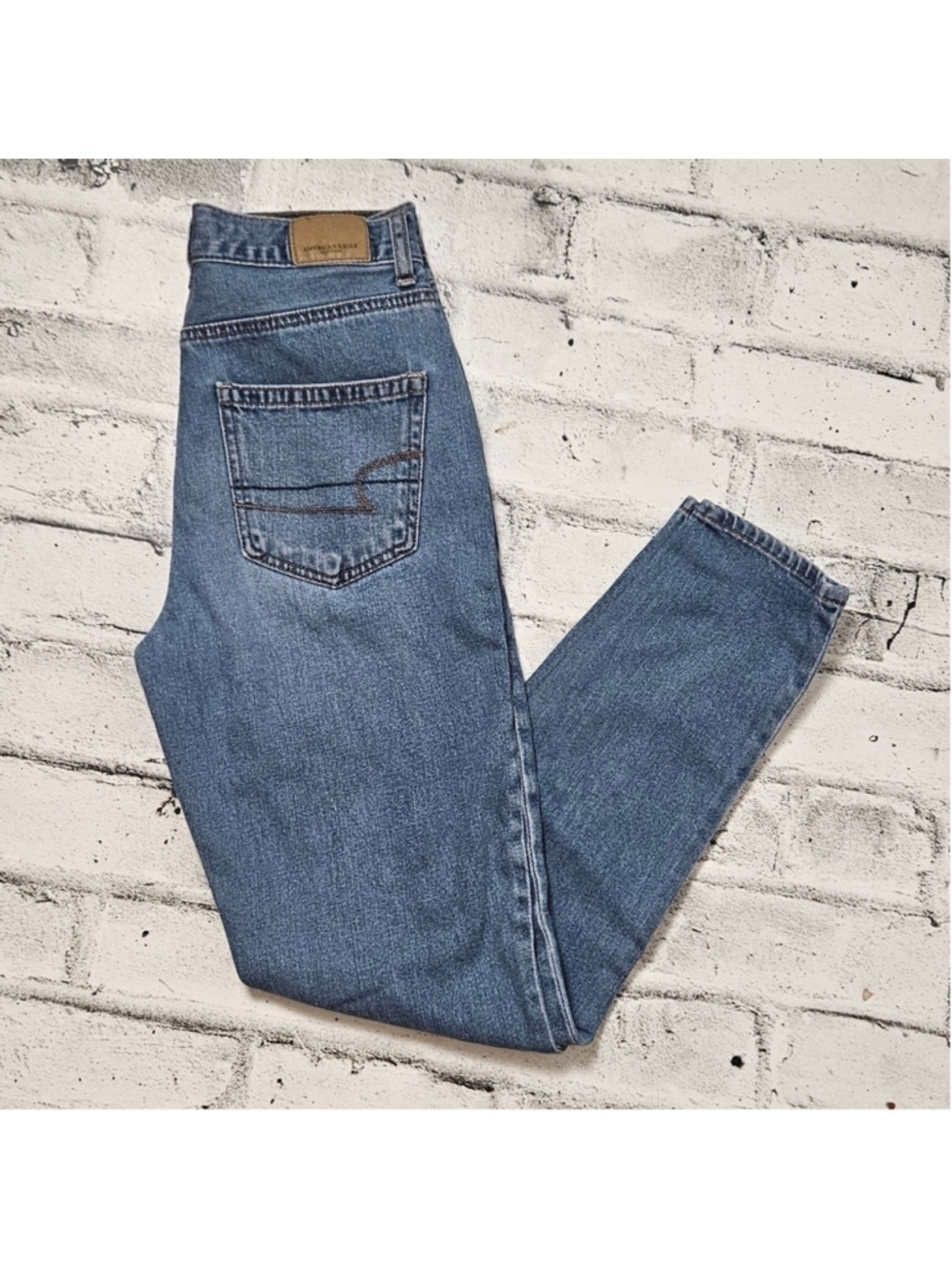 American Eagle Outfitters Mom Jeans Womens 00 High Rise Blue Denim